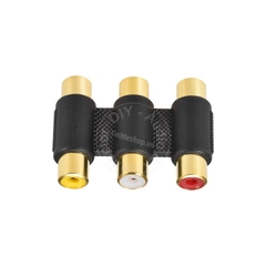 Đầu nối AV 3 ra 3 mạ vàng - Jack nối dây hoa sen
