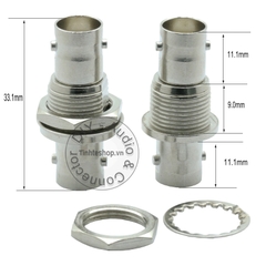 Jack nối BNC female có vách ngăn lắp vào rack - BNC female to female connector