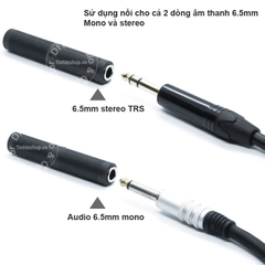 Đầu nối jack 6 ly stereo/mono - 6.5mm female to female connector