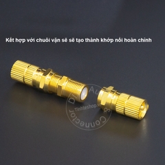 Combo đầu nối và chuôi vặn jack F5 cho anten TV đầu thu kỹ thuật số - Đầu nối cáp đồng trục