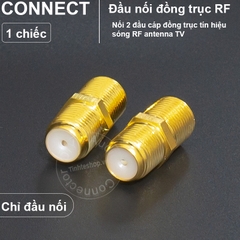 Combo đầu nối và chuôi vặn jack F5 cho anten TV đầu thu kỹ thuật số - Đầu nối cáp đồng trục