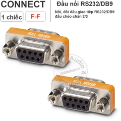 Đầu nối DB9 cái sang cái đấu chéo 1 chiếc - Female null modem full handshaking