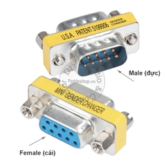 Đầu nối DB9 RS232 2 đầu đực - RS232 mini gender changer male to male 1 chiếc