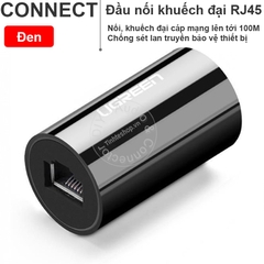 Đầu nối cáp mạng khuếch đại 100 mét chống sét lan truyền Ugreen NW116 20391 - RJ45 female to RJ45 female adapter