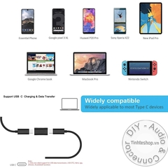 Đầu nối USB type C gen 2 10Gbps - USB type C female to USB type C female adapter