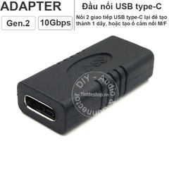 Đầu nối USB type C gen 2 10Gbps - USB type C female to USB type C female adapter