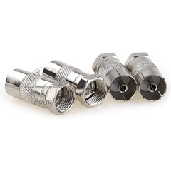 Đầu đổi jack anten TV F5 đực sang 9.5mm cái - RF F5 male to 9.5mm connectors female