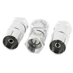 Đầu đổi jack anten TV F5 đực sang 9.5mm cái - RF F5 male to 9.5mm connectors female