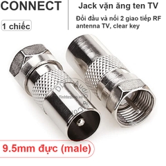 Đầu đổi RF F5 đực ra cổng anten TV 9.5mm đực cho clear key - F5 male to PAL TV 9.5mm male connectors