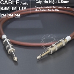 Dây jack 6ly 2 đầu cong 0.2 đến 20 mét - DIY 90 degree elbow mono 6.5mm audio cable
