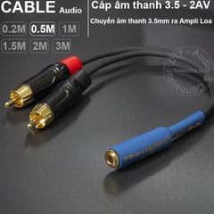 Dây 3.5 cái ra 2 AV đực DIY dài 0.2 mét đến 3 mét Soundking OFC 4N