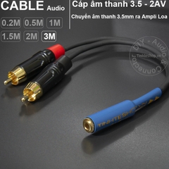 Dây 3.5 cái ra 2 AV đực DIY dài 0.2 mét đến 3 mét Soundking OFC 4N