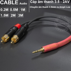 Cáp AV 3.5mm ra 2 đầu bông sen DIY 0.2M đến 3M Soundking - Dây 3.5 ra 2 RCA