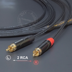 Cáp 3.5 ra 2 đầu bông sen chuyển âm thanh từ Laptop Smartphone DAC sang 2 loa 2 bên