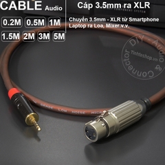 Dây mic 3.5 ra canon cái DIY 0.2 đến 5 mét chuyển từ Smartphone Laptop ra micro Mixer - XLR to 3.5mm cable