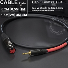 Cáp 3.5 ra canon XLR cái microphone DIY 0.2M đến 5M - XLR female to 3.5mm micro balanced