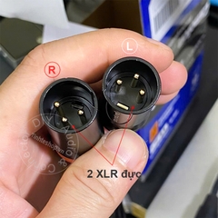 Dây 2 đầu canon đực sang 3.5mm chuyển tín hiệu cho Micro Mixer Sound card.v.v. - 3.5mm male to 2 XLR male cable