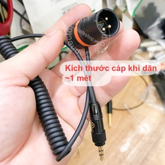 Cáp 3.5 khóa ren sang canon đực cắm micro không dây Azden Boya Saramonic vào Máy quay phim Mixer