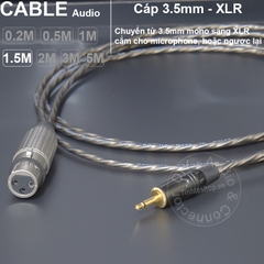 Dây 3.5 ra microphone DIY 0.2 đến 5 mét - 3.5mm mono to XLR female cable for micro