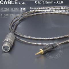 Dây 3.5 ra microphone DIY 0.2 đến 5 mét - 3.5mm mono to XLR female cable for micro