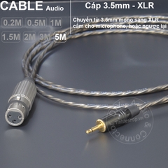 Dây 3.5 ra microphone DIY 0.2 đến 5 mét - 3.5mm mono to XLR female cable for micro