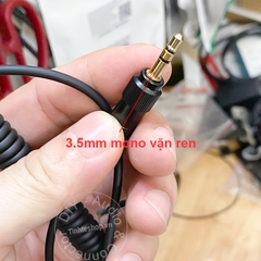 Cáp 3.5 khóa ren sang canon đực cắm micro không dây Azden Boya Saramonic vào Máy quay phim Mixer