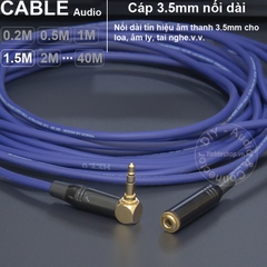 Cáp 3.5 nối dài DIY dài từ 0.2 đến 40 mét - DIY 10 to 40 meter extension 3.5mm stereo audio cable