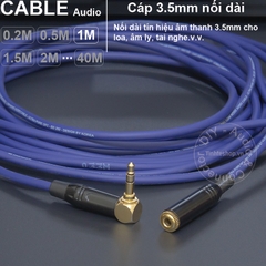 Cáp 3.5 nối dài DIY dài từ 0.2 đến 40 mét - DIY 10 to 40 meter extension 3.5mm stereo audio cable