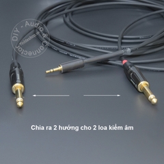 Dây 3.5 sang 2 jack 6 ly cho loa kiểm âm - 1/8 to 1/4 audio cable divided into 2 guides for monitor speakers