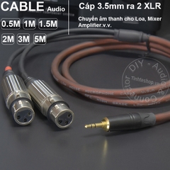 Cáp 3.5mm ra sang 2 XLR cái DIY 0.5M đến 5M - 3.5mm to 2 XLR female cable