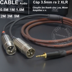 Dây 3.5 ra 2 canon XLR đực DIY 0.5M đến 5M - 3.5mm to 2 XLR male cable