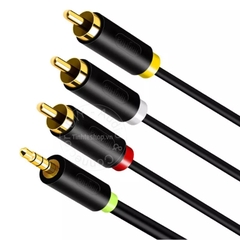 Dây 3.5 ra 3 đầu hoa sen AV cắm cho TV box TV Đầu DVD dài 1.5 mét đến 5 mét