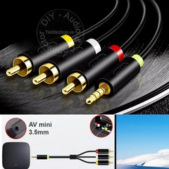 Dây 3.5 ra 3 đầu hoa sen AV cắm cho TV box TV Đầu DVD dài 1.5 mét đến 5 mét