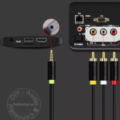 Dây 3.5 ra 3 đầu hoa sen AV cắm cho TV box TV Đầu DVD dài 1.5 mét đến 5 mét