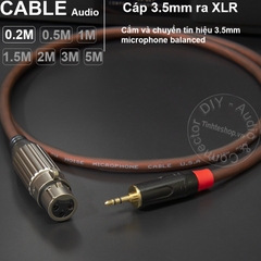 Cáp micro 3.5 ra canon cái DIY 0.2 mét đến 5 mét - XLR female to 3.5mm balanced