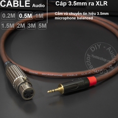 Cáp micro 3.5 ra canon cái DIY 0.2 mét đến 5 mét - XLR female to 3.5mm balanced