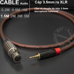 Cáp micro 3.5 ra canon cái DIY 0.2 mét đến 5 mét - XLR female to 3.5mm balanced