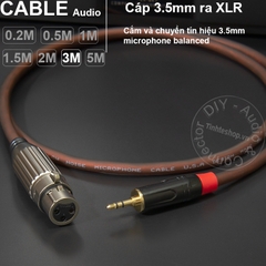 Cáp micro 3.5 ra canon cái DIY 0.2 mét đến 5 mét - XLR female to 3.5mm balanced