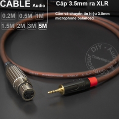 Cáp micro 3.5 ra canon cái DIY 0.2 mét đến 5 mét - XLR female to 3.5mm balanced