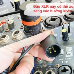 Cáp 3.5 khóa ren sang canon đực cắm micro không dây Azden Boya Saramonic vào Máy quay phim Mixer