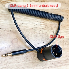 Cáp 3.5 khóa ren sang canon đực cắm micro không dây Azden Boya Saramonic vào Máy quay phim Mixer