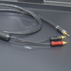 Dây 3.5 ra hoa sen đồng 5N mạ bạc DIY 0.5 đến 5 mét - DIY 3.5mm to 2 RCA stereo audio cable with 5N silver-plated HIFI copper core