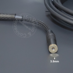 Jack chuyển 4.4 sang 3.5 đồng OFC 4N mạ bạc 10Cm - 4.4mm male to 3.5mm female balanced audio cable