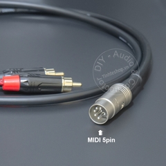 Cáp 5 pin sang AV chuyển âm thanh từ Âm ly cổ Băng cối sang loa - 5pin to 2 RCA MIDI audio cable