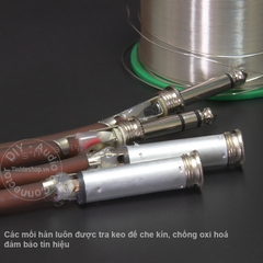 Cáp 6.5mm đực ra 6.5mm cái stereo DIY 0.5M đến 5M - 1/4 6.35mm male to 6.5mm female cable