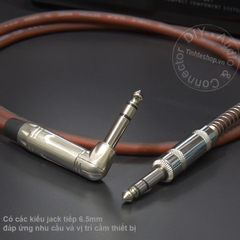 Cáp 6.5mm stereo 2 đầu đực cong vuông góc DIY 0.5M đến 10M