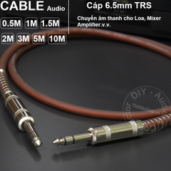 Dây 2 đầu 6.5mm stereo DIY 0.5M đến 10M - 6.35mm stereo cable