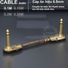 Dây 2 đầu 6 ly công vuông góc cho EQ ghi ta DIY 10Cm đến 50Cm - Brief 1/4 TS audio cable for guitar tuner