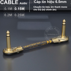 Dây 2 đầu 6 ly công vuông góc cho EQ ghi ta DIY 10Cm đến 50Cm - Brief 1/4 TS audio cable for guitar tuner