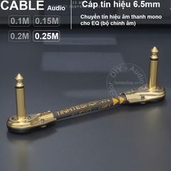 Dây 2 đầu 6 ly công vuông góc cho EQ ghi ta DIY 10Cm đến 50Cm - Brief 1/4 TS audio cable for guitar tuner